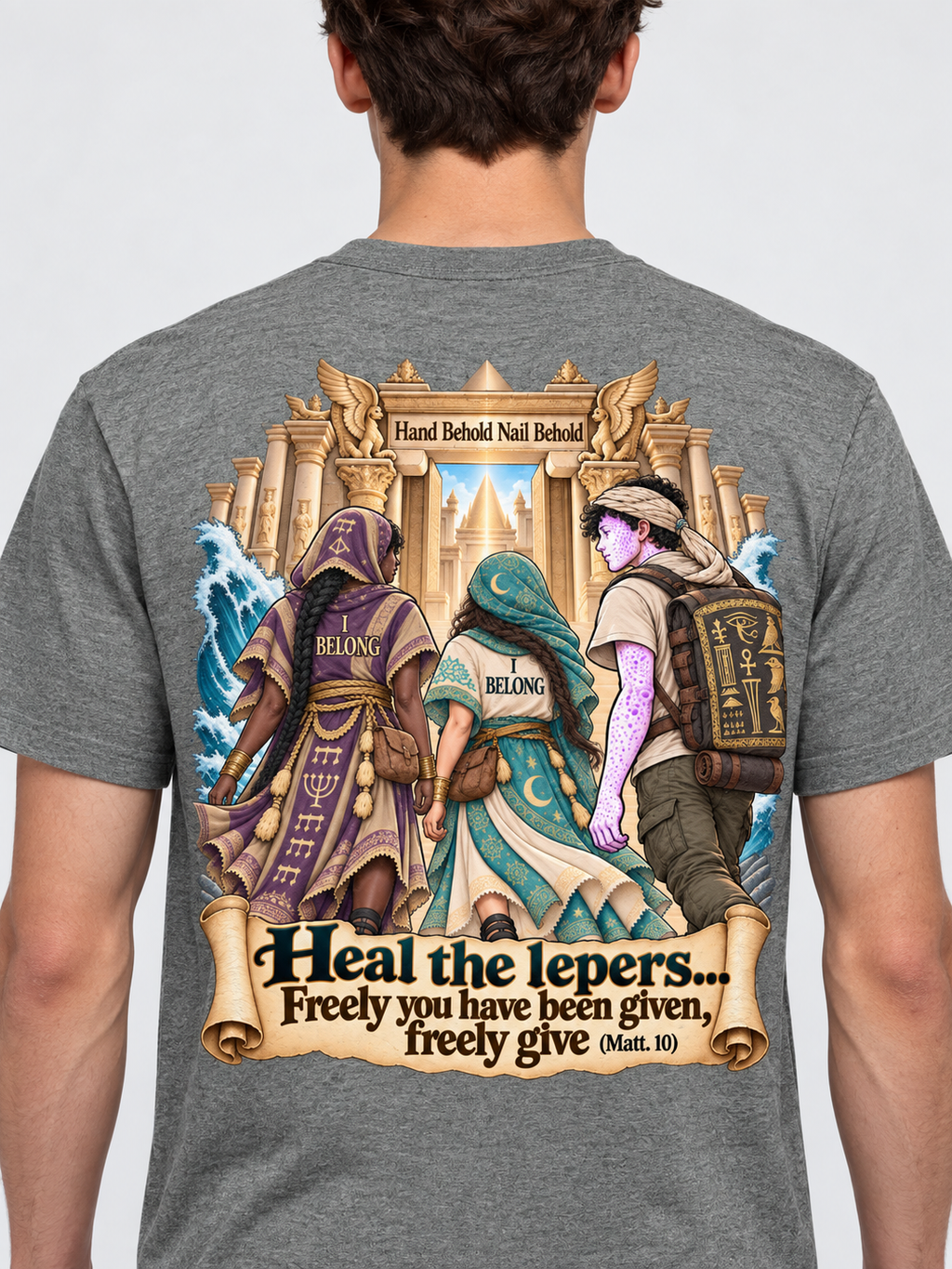 G-d's Temple; Bible Depiction; Unisex Heavyweight Cotton T-Shirt