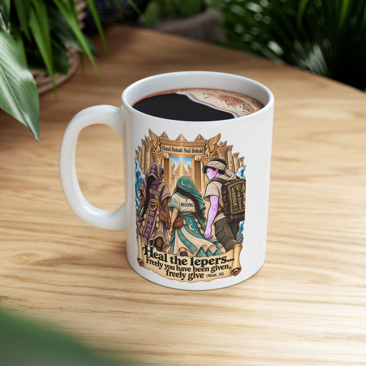 Temple Jerusalem; Jesus Heals Division Crest Mug | Ceramic Coffee Cup