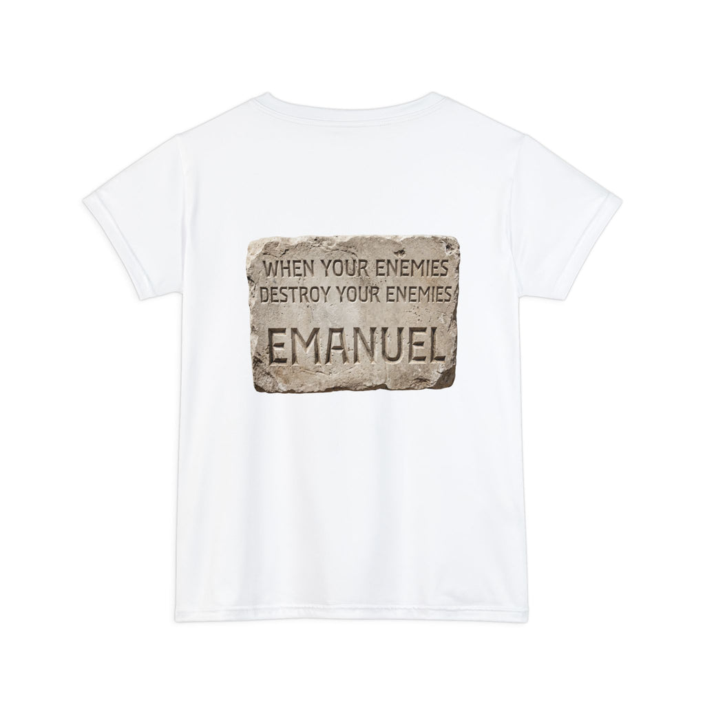 Isaiah 8 Prophecy. Maher-Shalal-Hash-Baz Graphic Tee — "Swift to the Plunder" Emmanuel Women’s Shirt