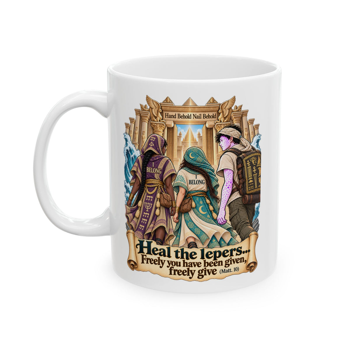 Temple Jerusalem; Jesus Heals Division Crest Mug | Ceramic Coffee Cup