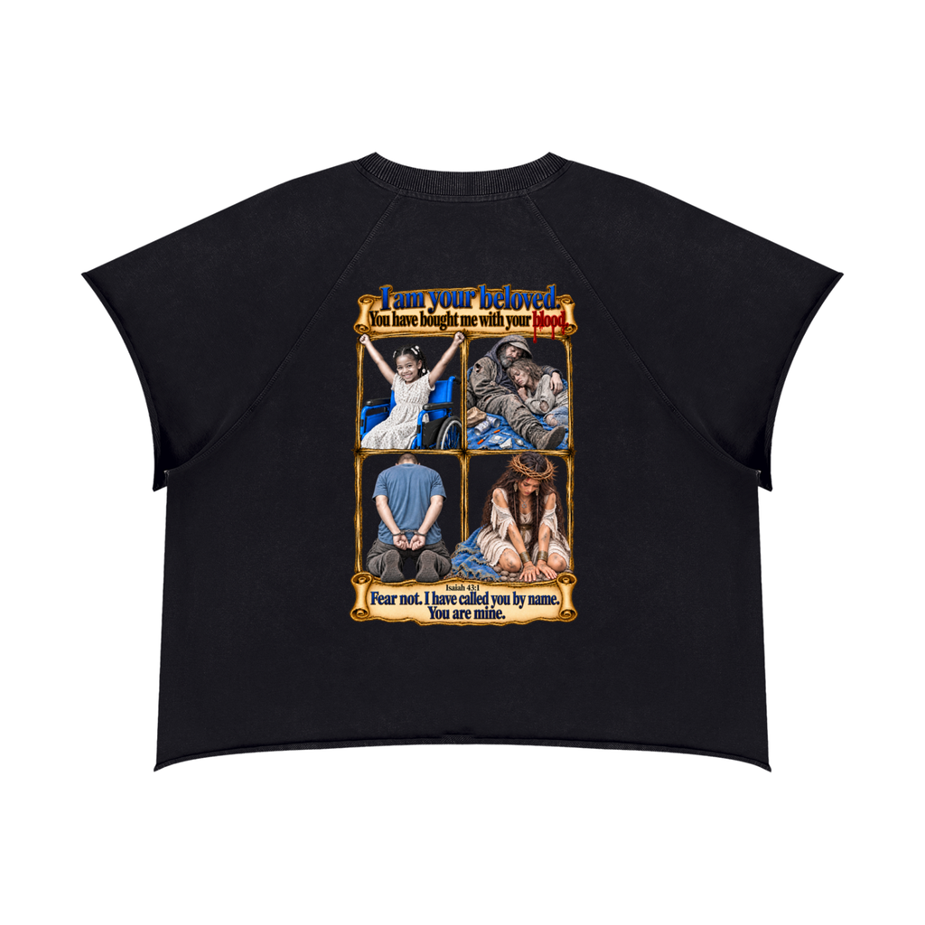 prophetic,declaration,beloved,Jesus,Christian,tee,grunge,bible,verse,unisex,loose,boxy