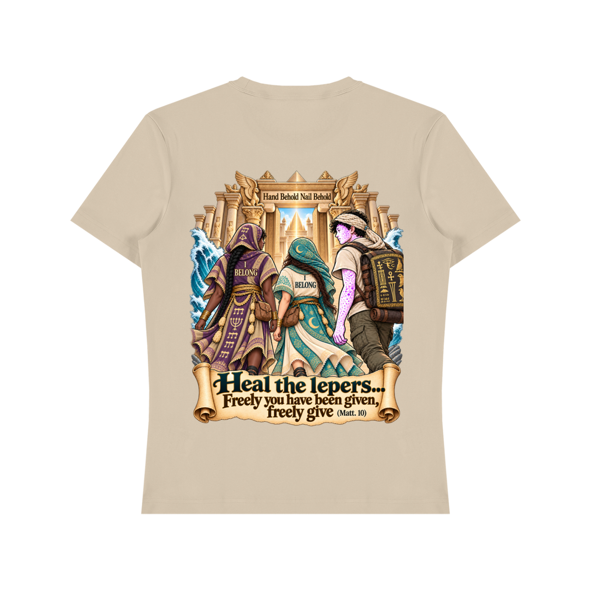 G-d's Temple; Bible Depiction; Unisex Heavyweight Cotton T-Shirt