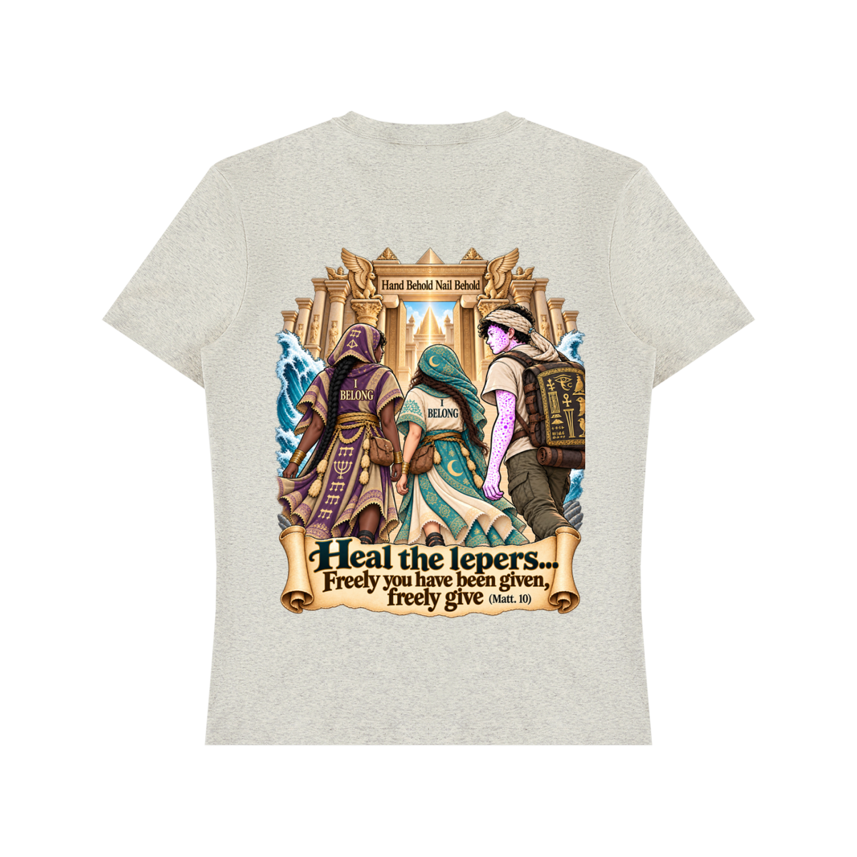 G-d's Temple; Bible Depiction; Unisex Heavyweight Cotton T-Shirt